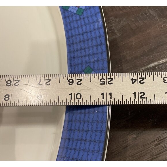 Dansk Nine‎ Patch Quiltings Dinnerware Large Serving Platter Portugal Vintage - Picture 3 of 4